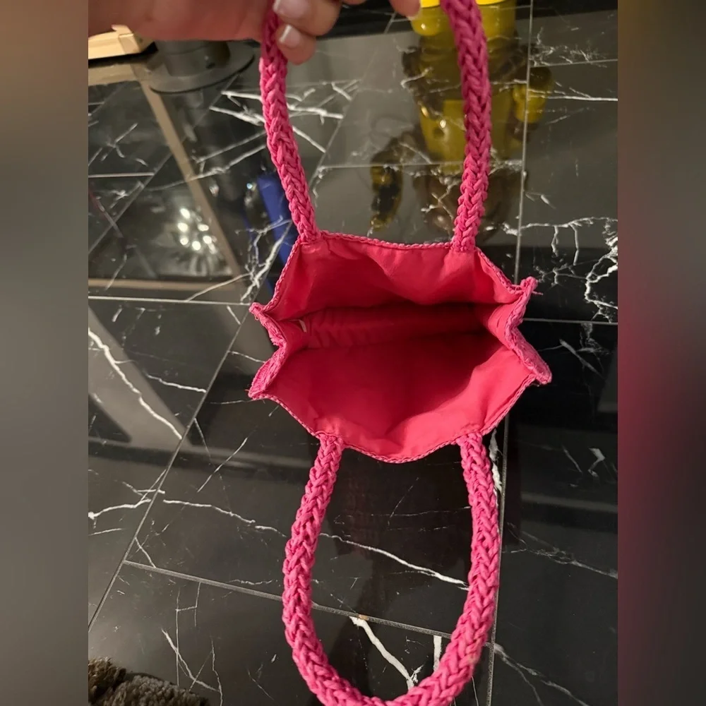 Juicy Couture Pink Woven Tote Bag